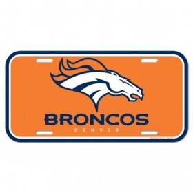 Placa de matrícula de los Broncos de Denver