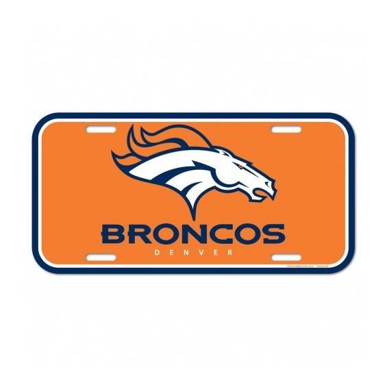 Placa de matrícula de los Broncos de Denver