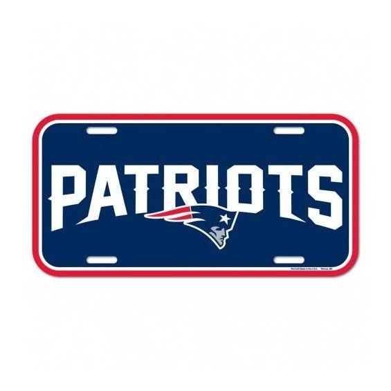 Placa de matrícula de los New England Patriots