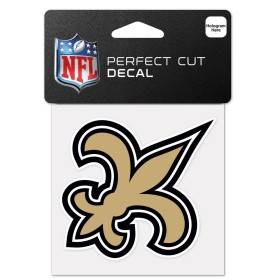 Calcomanía con el logo de los New Orleans Saints de 4" x 4".