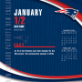New England Patriots Daily Box Calendar 2022