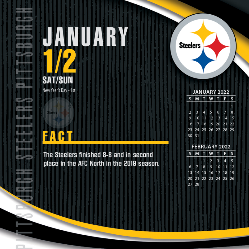 Calendario diario de los Pittsburgh Steelers 2022