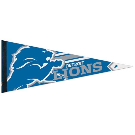 Banderín Premium Roll & Go de los Detroit Lions 12" x 30"