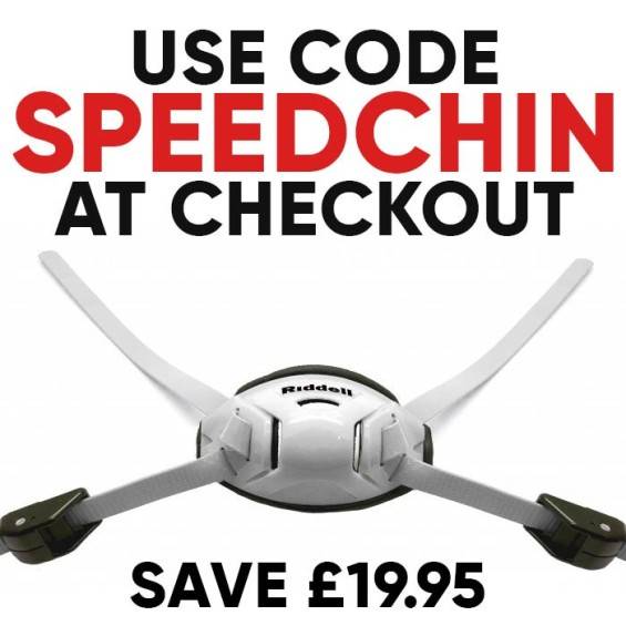 Riddell SpeedFlex Cam-Loc Hard Cup Chin Strap - White Discount Deal - Use code SPEEDCHIN at checkout