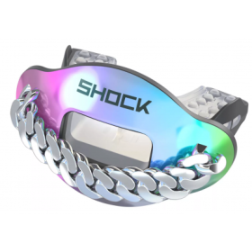 Shock Doctor Max Air Flow Lip Guard 3D Iridesc. Chain Silver