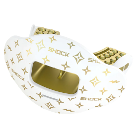 Shock Doctor Max Air Flow Lip Guard Print White/Gold Lux